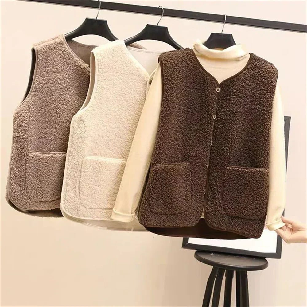 Norah Ribbed Knit Vest - Soft Button-Up Sweater Vest for Layering and Style 3