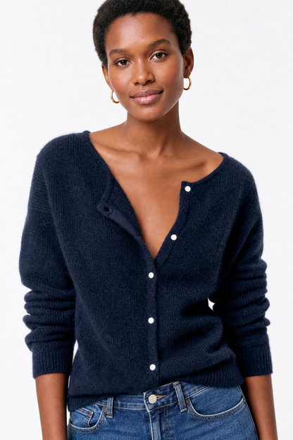 Nordic Knit - Long Cardigan Sweater in Mohair Blend for Effortless Layering 6