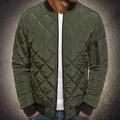 Oliver men's quilted polyester bomber jacket