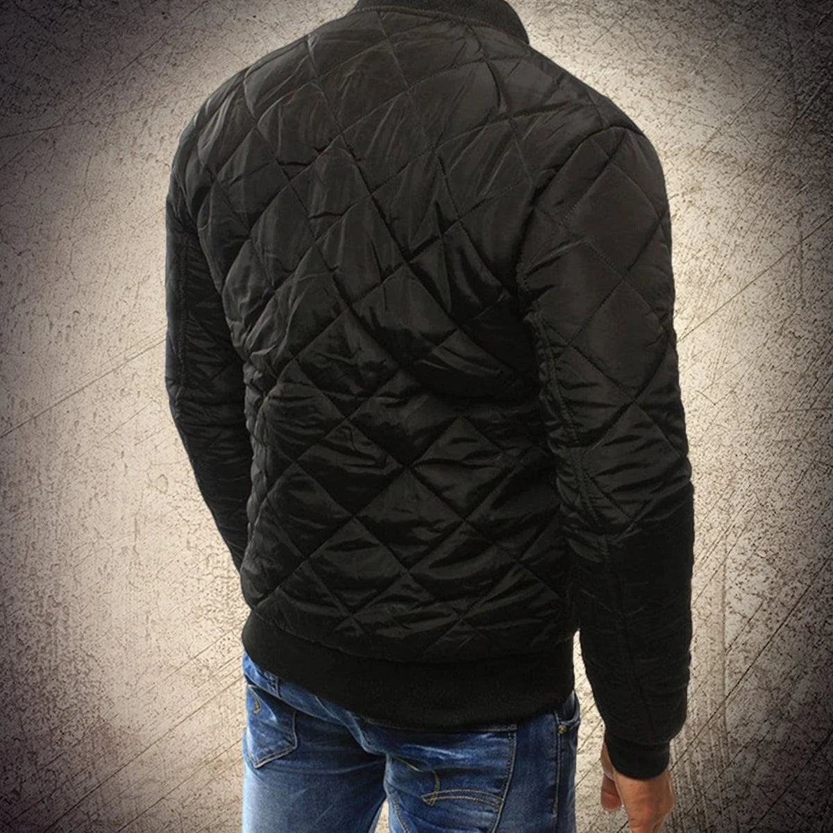 Oliver men's quilted polyester bomber jacket