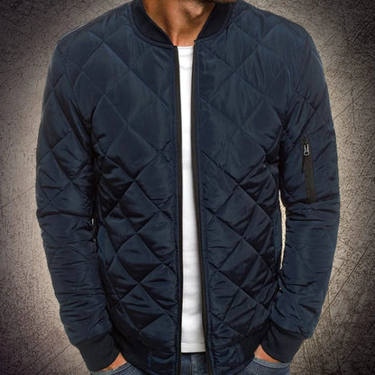 Oliver men's quilted polyester bomber jacket