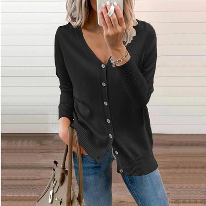 Olivia Knit Cardigan Sweater - Soft V-Neck Button-Front Long Cardigan for Comfortable Layering 6