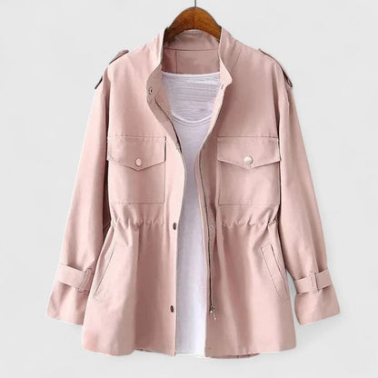 Olivia Utility Jacket - Durable Mid-Length Design with Drawstring Waist and Snap Pockets 1