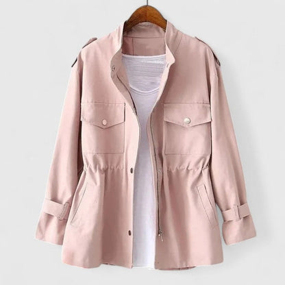 Olivia Utility Jacket - Durable Mid-Length Design with Drawstring Waist and Snap Pockets 2