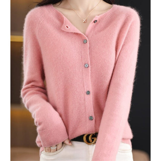 Oversized Merino Wool Cardigan Sweater with Button-Front Closure - Cozy Layering Essential 1