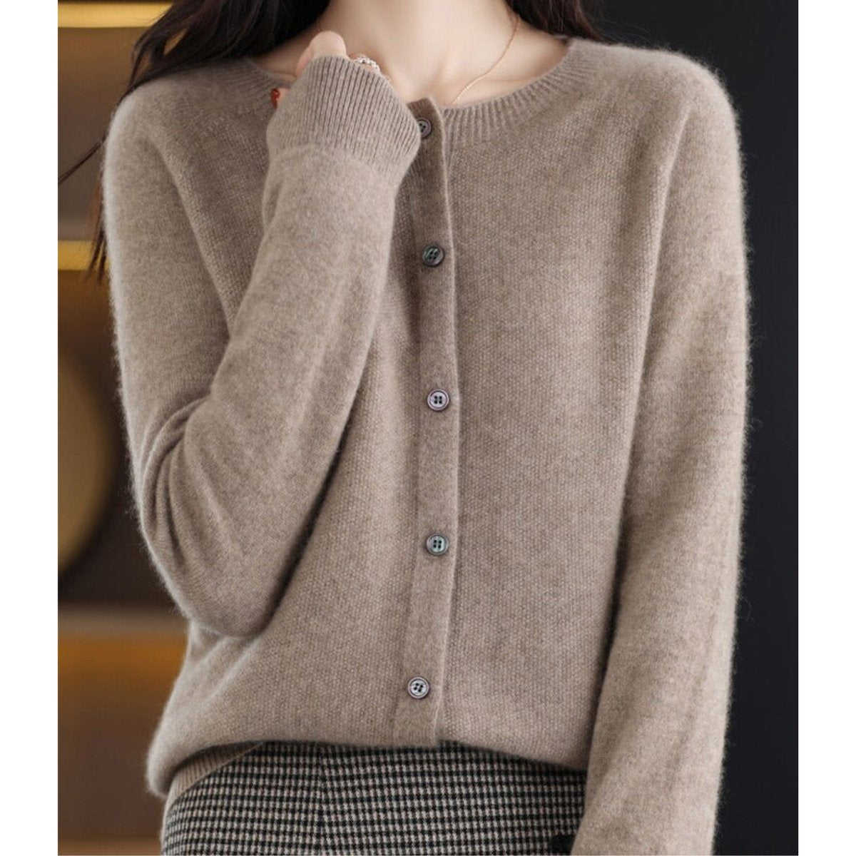 Oversized Merino Wool Cardigan Sweater with Button-Front Closure - Cozy Layering Essential 11