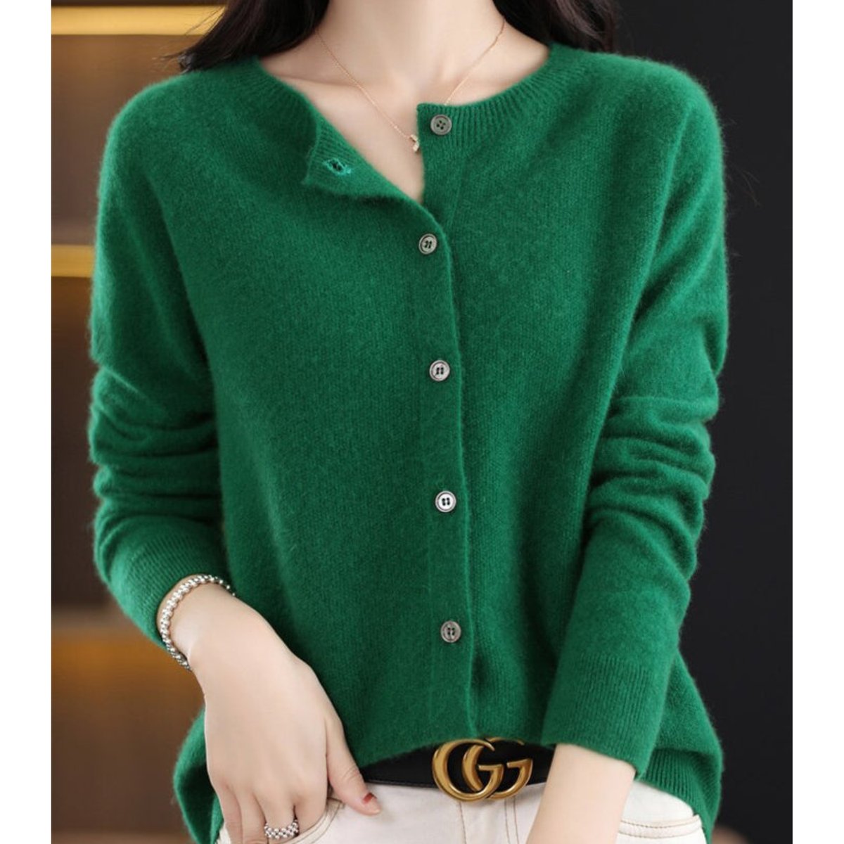 Oversized Merino Wool Cardigan Sweater with Button-Front Closure - Cozy Layering Essential 13