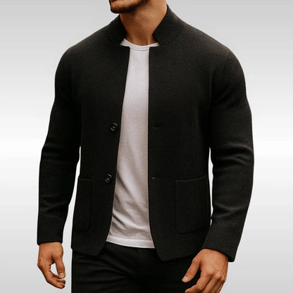 Owen Quilted Jacket - Relaxed Fit with Mandarin Collar & Button Front 2