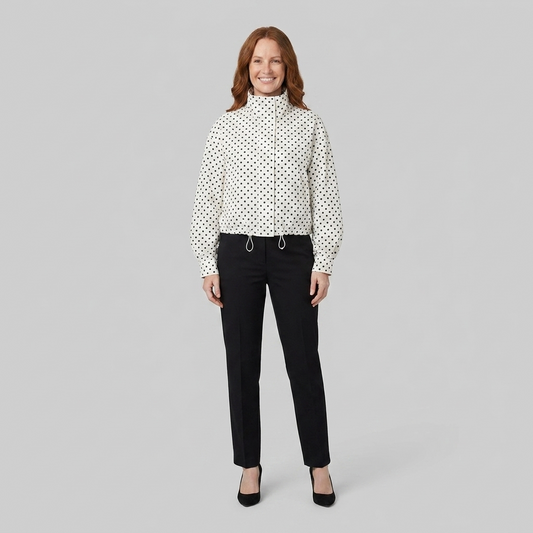 Pavia Polka Dot Jacket - Lightweight Transitional Outerwear with Structured Fit 0