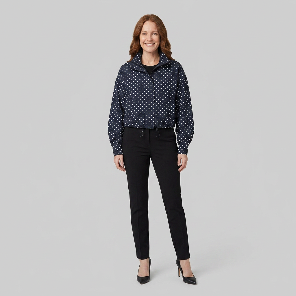 Pavia Polka Dot Jacket - Lightweight Transitional Outerwear with Structured Fit 1