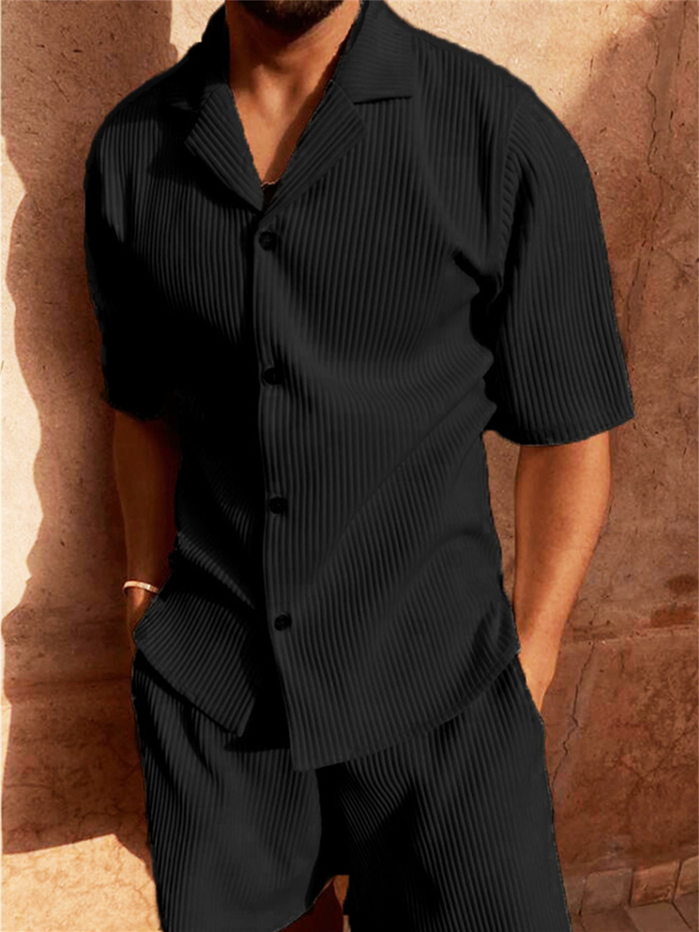 Relaxtic - Men's Matching Shirt and Shorts Set in Lightweight Fabric 1