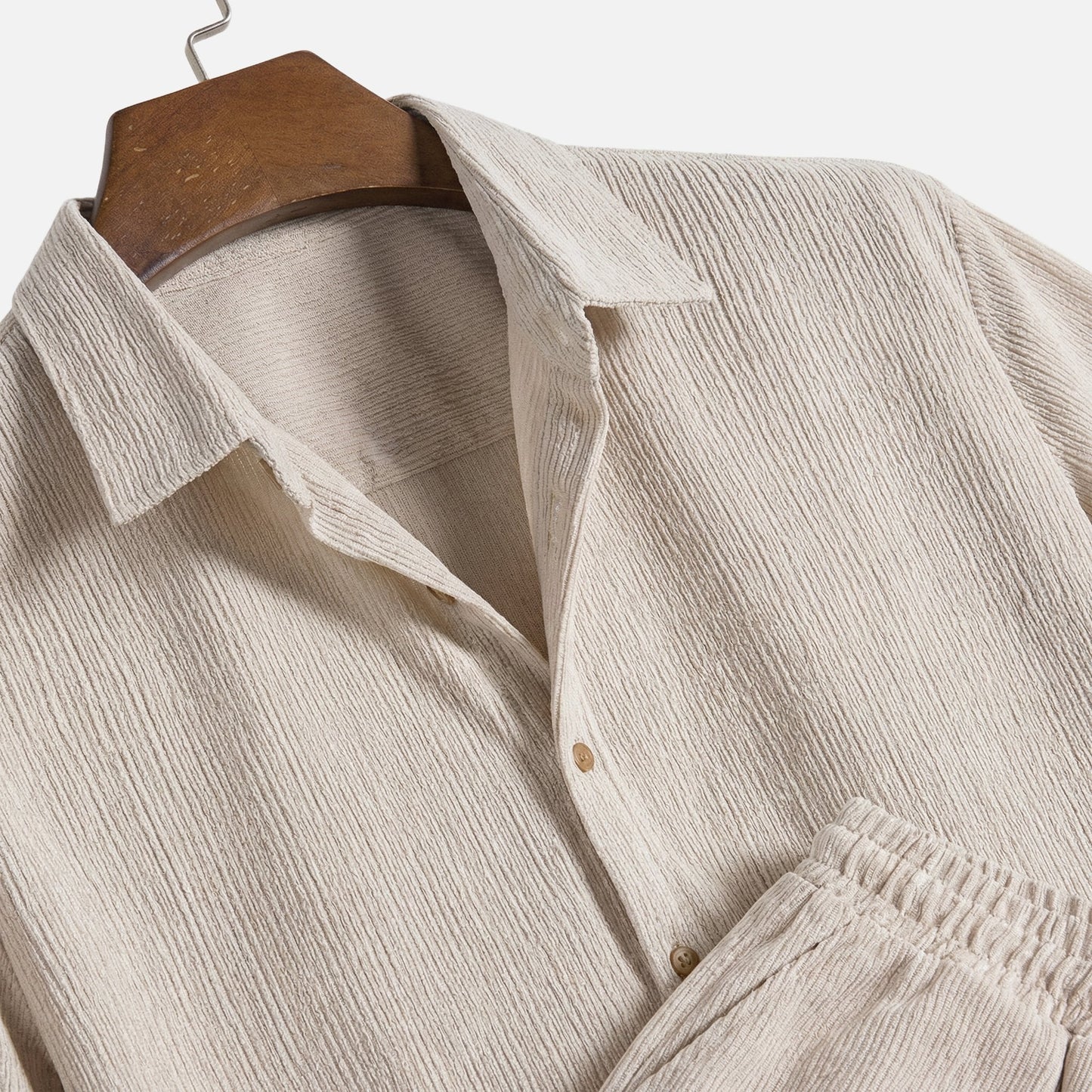 Ribo - Men's Two Piece Set in Comfortable Ribbed Fabric with Relaxed Fit 3