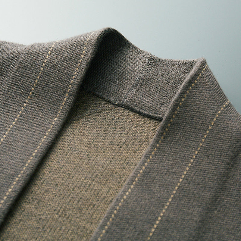 Roberto Russo - Wool Cardigan Sweater with Classic Plaid Pattern for Cozy Layering 7