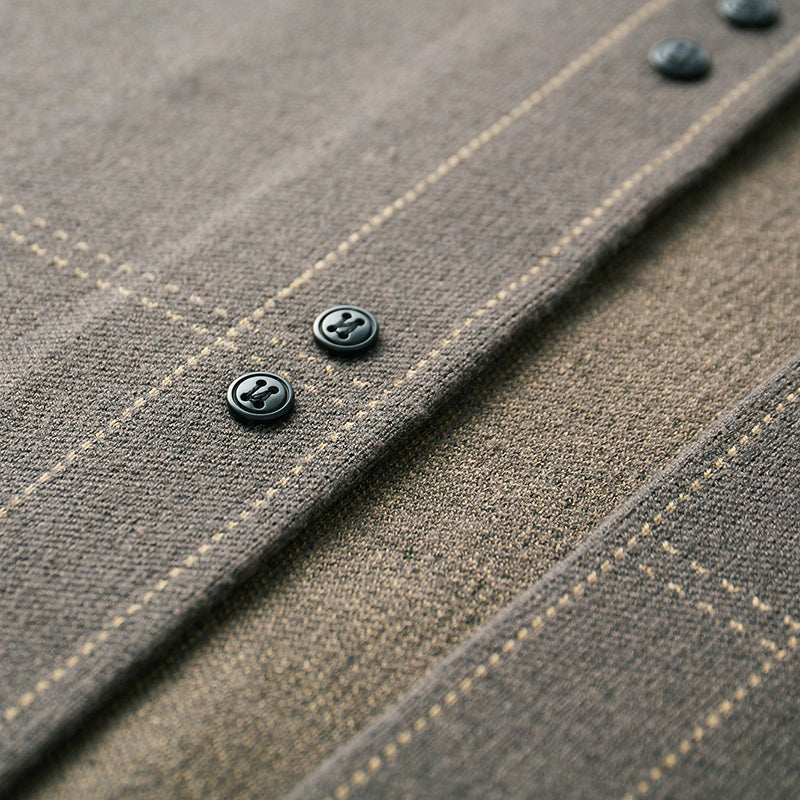 Roberto Russo - Wool Cardigan Sweater with Classic Plaid Pattern for Cozy Layering 8