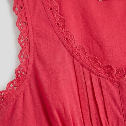 Roselle Midi Dress - Sleeveless Corset-Effect Cocktail Dress with Embroidered Neckline 4