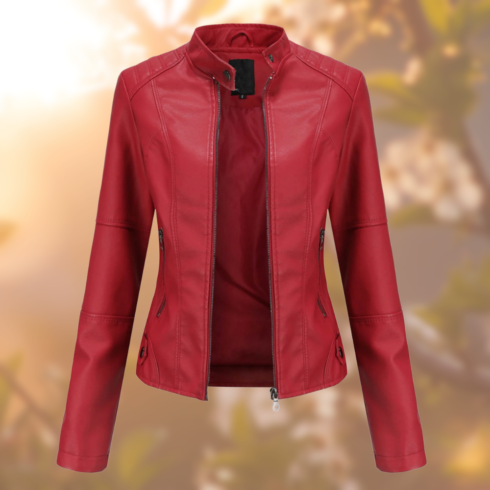 Ruby Unique Black Leather Jacket - Premium Quality, Comfortable Tailored Fit 4
