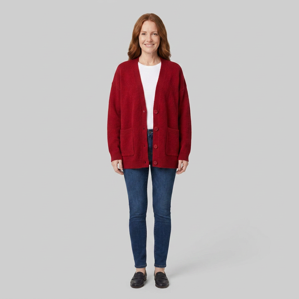 Sable - Black Knit Cardigan Sweater with Pockets and V-Neck for Comfort 7