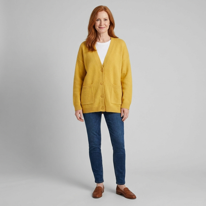 Sable - Black Knit Cardigan Sweater with Pockets and V-Neck for Comfort 8