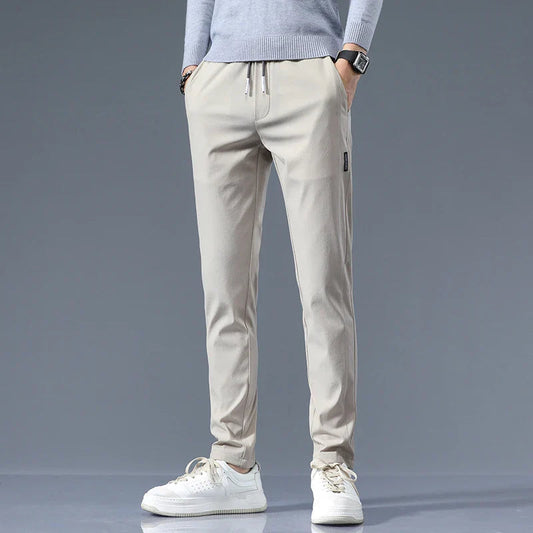 Savoni Slim Fit Cotton Pants - Breathable Fabric, Straight Leg Design 0