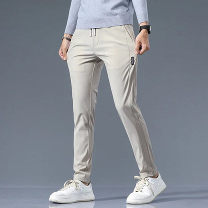 Savoni Slim Fit Cotton Pants - Breathable Fabric, Straight Leg Design 1
