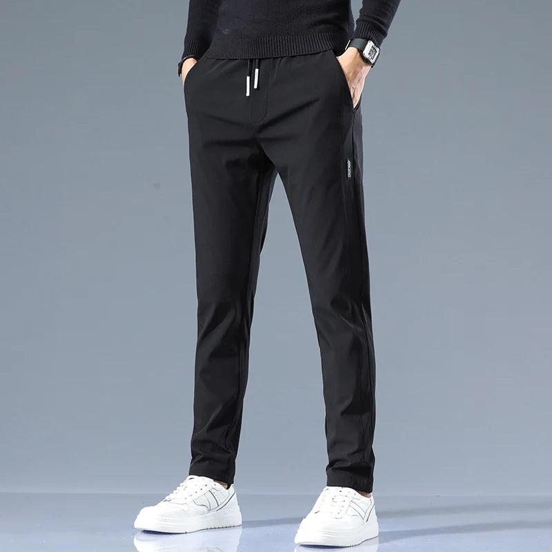Savoni Slim Fit Cotton Pants - Breathable Fabric, Straight Leg Design 2