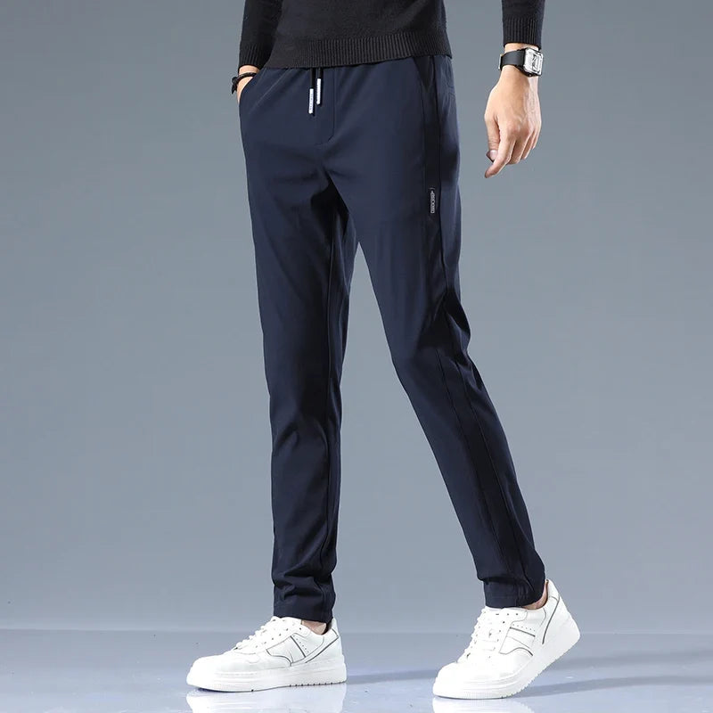 Savoni Slim Fit Cotton Pants - Breathable Fabric, Straight Leg Design 3