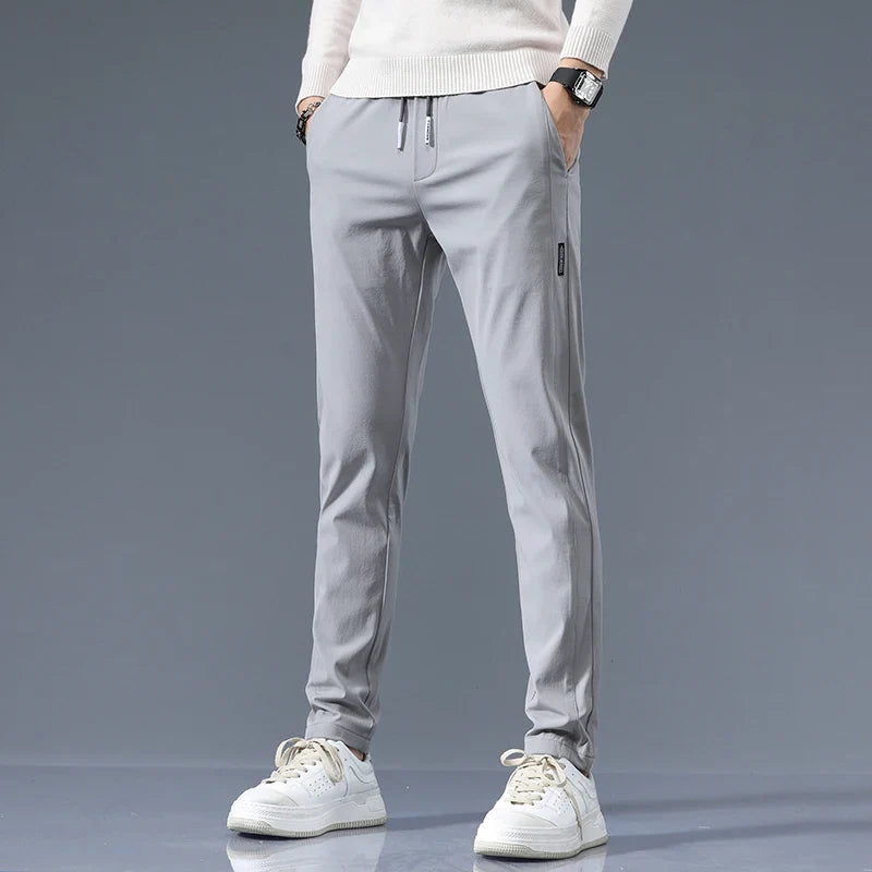 Savoni Slim Fit Cotton Pants - Breathable Fabric, Straight Leg Design 5