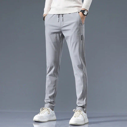 Savoni Slim Fit Cotton Pants - Breathable Fabric, Straight Leg Design 5