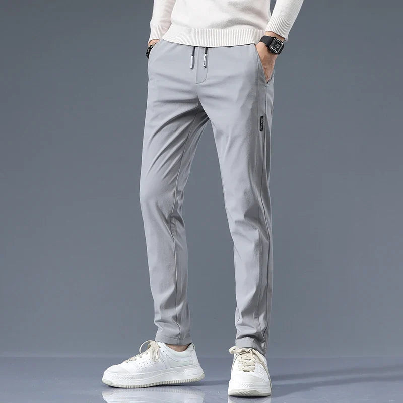 Savoni Slim Fit Cotton Pants - Breathable Fabric, Straight Leg Design 6
