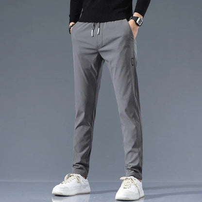 Savoni Slim Fit Cotton Pants - Breathable Fabric, Straight Leg Design 7