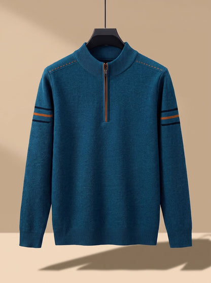 Simon Half-Zip Sweater - Soft Fabric, Stand-Up Collar, Relaxed Fit 3