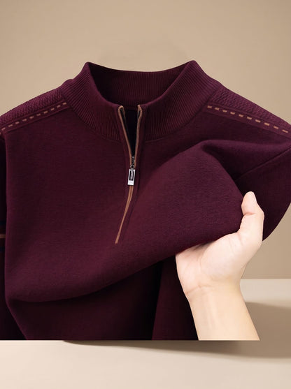Simon Half-Zip Sweater - Soft Fabric, Stand-Up Collar, Relaxed Fit 7