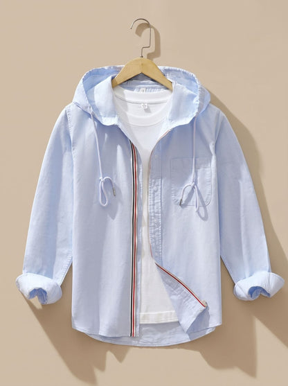 Simon Hooded Jacket - Womens Rain Jacket with Hood, Zip Closure & Striped Detail 4