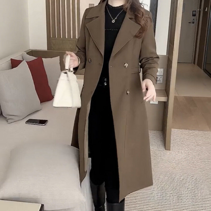 Stella Black Trench Coat - Lightweight Fabric, Adjustable Waist Belt, Slimming Fit 2