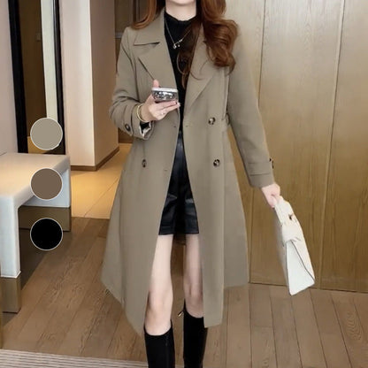 Stella Black Trench Coat - Lightweight Fabric, Adjustable Waist Belt, Slimming Fit 5