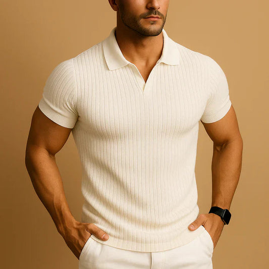 Stylish Slim Fit Polo Shirt - Short Sleeve Casual Wear for Effortless Style 0