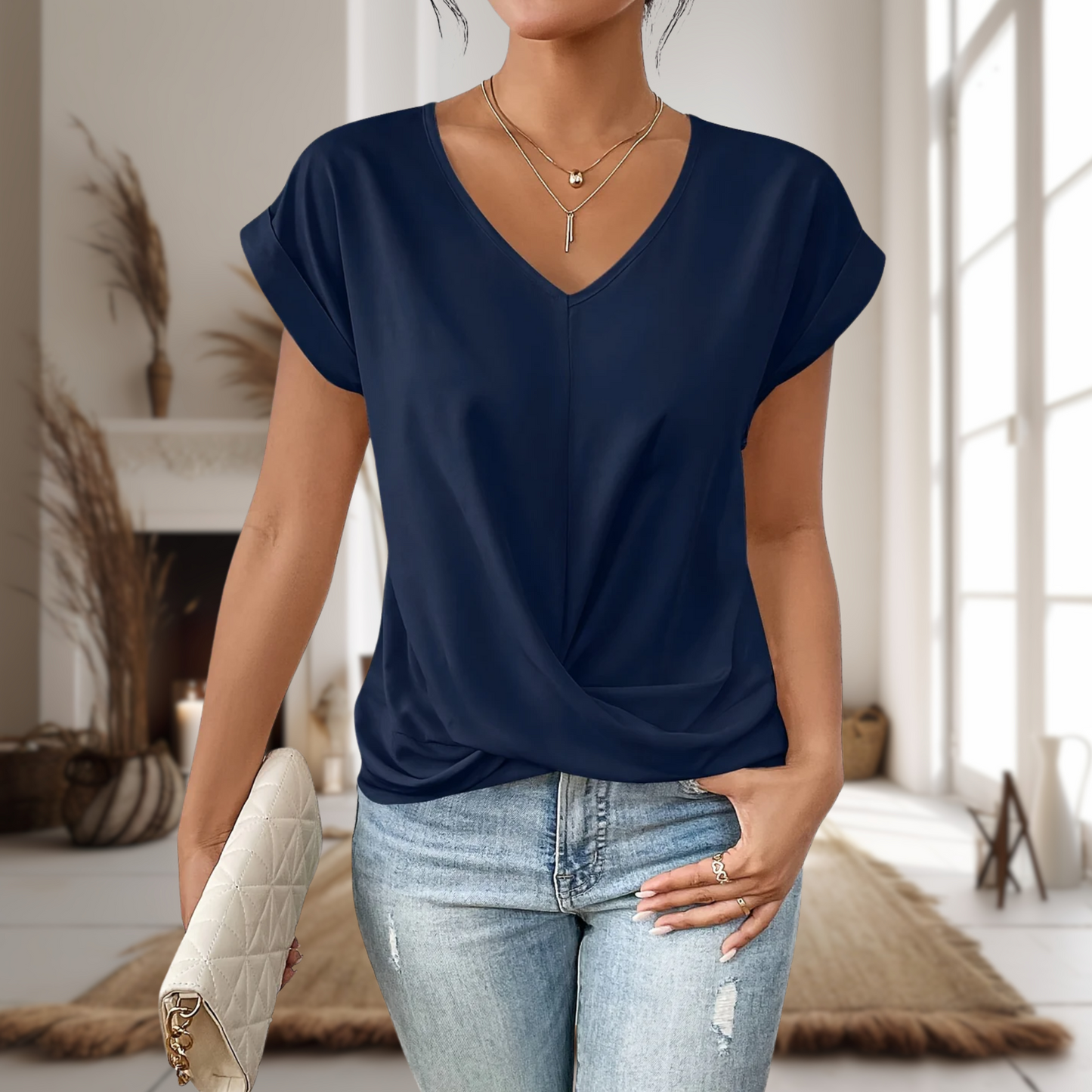 Sweetheart Neck T-Shirt for Women — Lightweight & Breathable 4