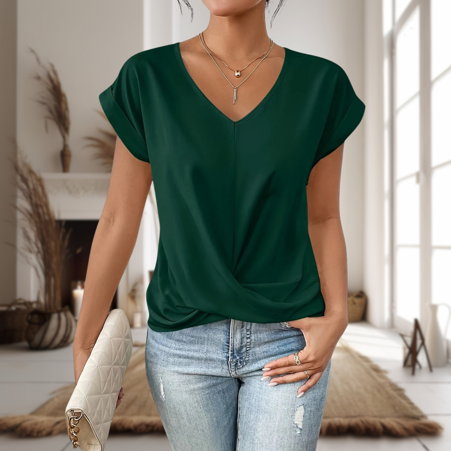 Sweetheart Neck T-Shirt for Women — Lightweight & Breathable 6