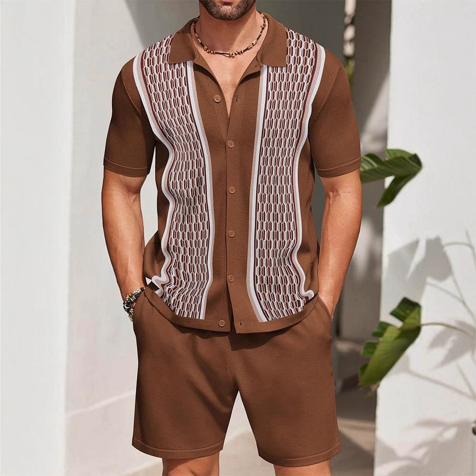 Tango - Knitted Suit Set with Regular Fit & Monochromatic Design for Casual Style 1