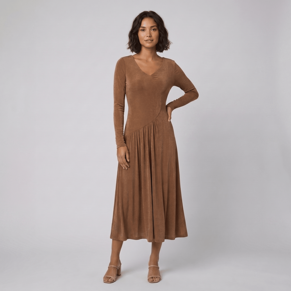 Tanja Jersey Midi Dress - Soft Stretchy Summer Dress for Versatile Style 0