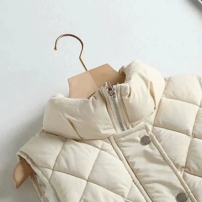 Tatum Quilted Vest - Lightweight Insulated Stand Collar Outerwear with Pockets 7