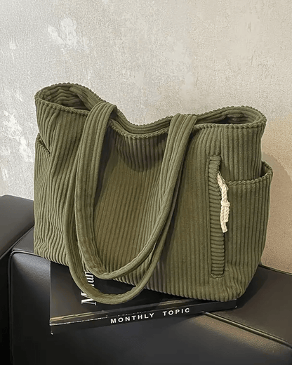 Tilda Tote Bag - Ribbed Design, Spacious Interior & Versatile Carry Options 0