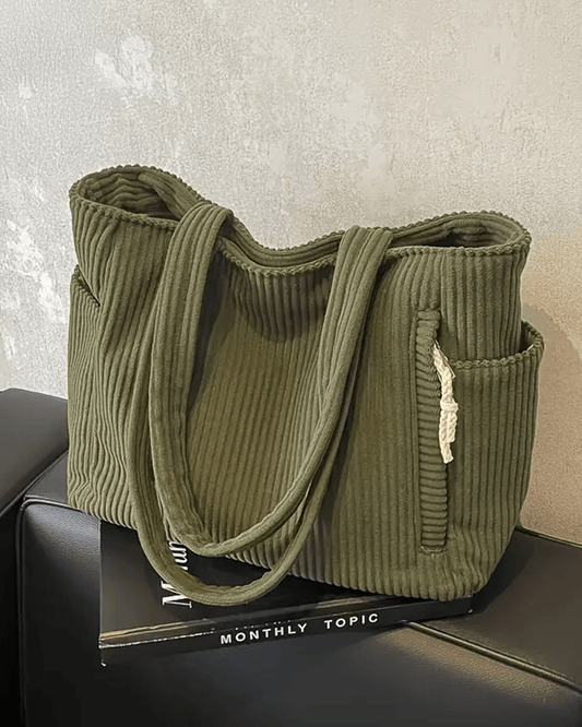 Tilda Tote Bag - Ribbed Design, Spacious Interior & Versatile Carry Options 0