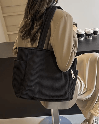 Tilda Tote Bag - Ribbed Design, Spacious Interior & Versatile Carry Options 3