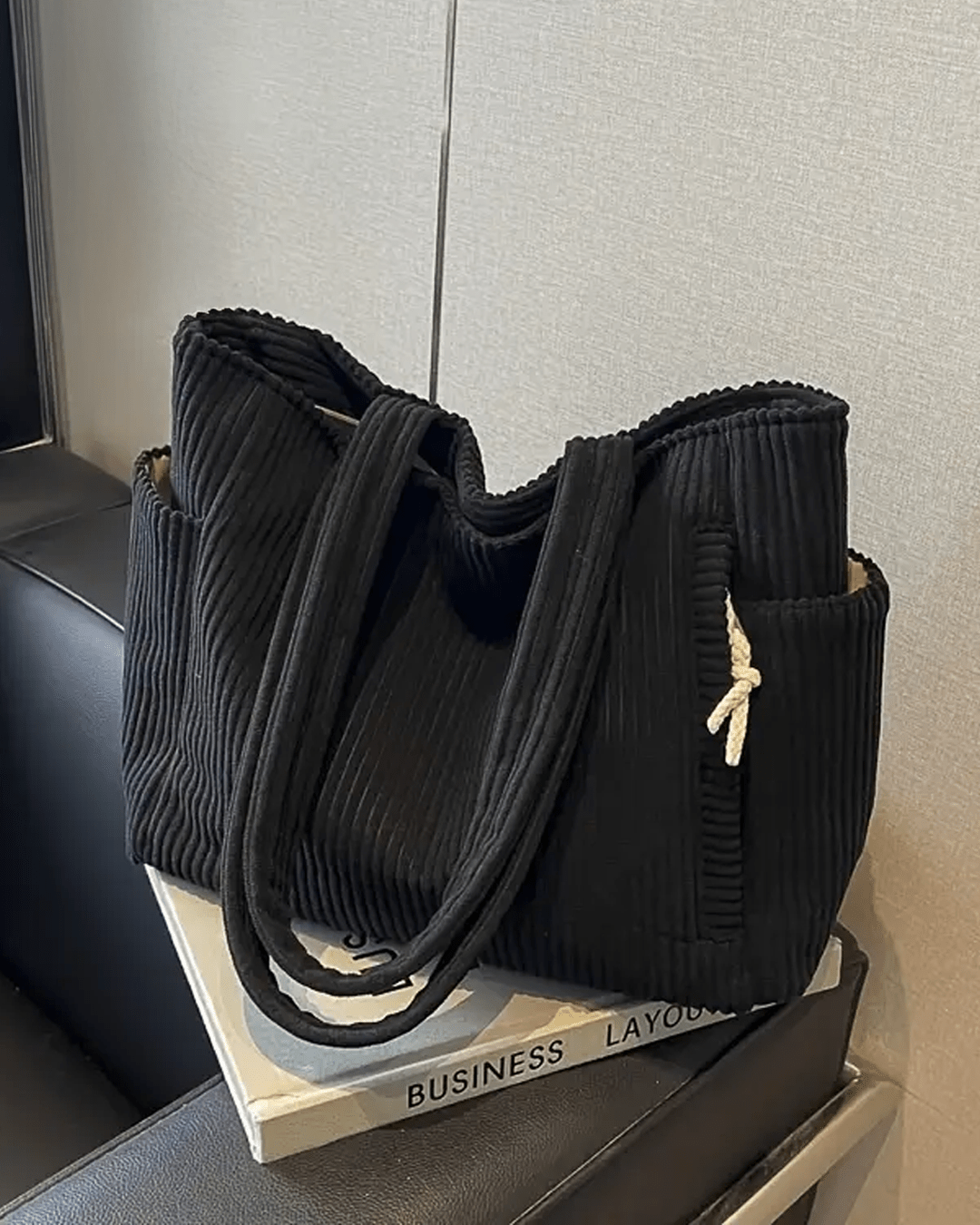 Tilda Tote Bag - Ribbed Design, Spacious Interior & Versatile Carry Options 5
