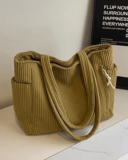 Tilda Tote Bag - Ribbed Design, Spacious Interior & Versatile Carry Options 6