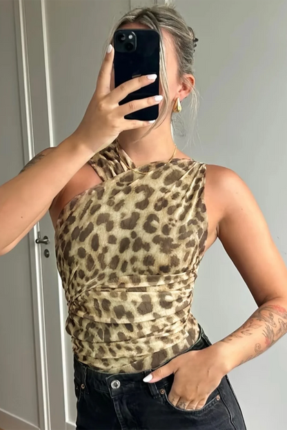 Trendy Leopard Body Suit - Stylish Summer Essential with High-Quality Mesh Fabric 0