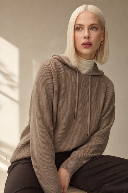 UrbanEase Classic Hoodie - Cashmere-Merino Wool Blend for Cozy Comfort 2