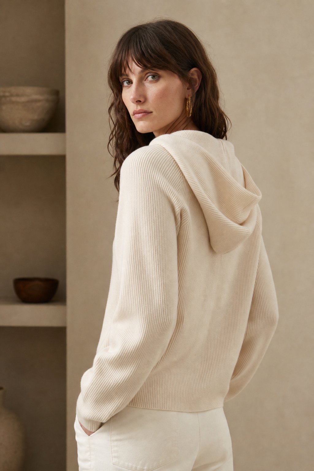 UrbanEase Classic Hoodie - Cashmere-Merino Wool Blend for Cozy Comfort 6