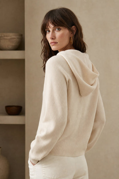 UrbanEase Classic Hoodie - Cashmere-Merino Wool Blend for Cozy Comfort 6